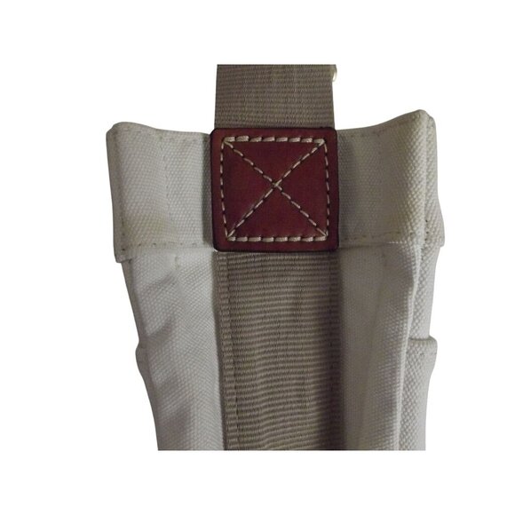 Dooney & Bourke White Canvas Shoulder Crossbody Bag Adjustable Strap & Turn Lock - Picture 10 of 15